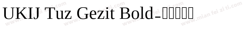 UKIJ Tuz Gezit Bold字体转换